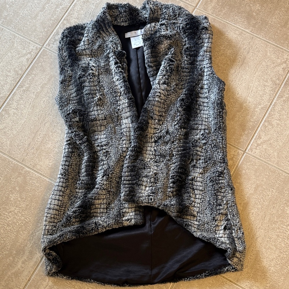 Faux fur lined vest